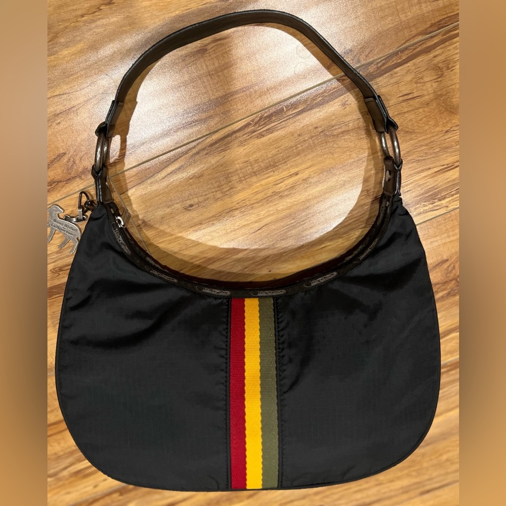 L.A.M.B. Gwen Stefani LeSportsac medium Rasta Stripe. 
Great vintage condition